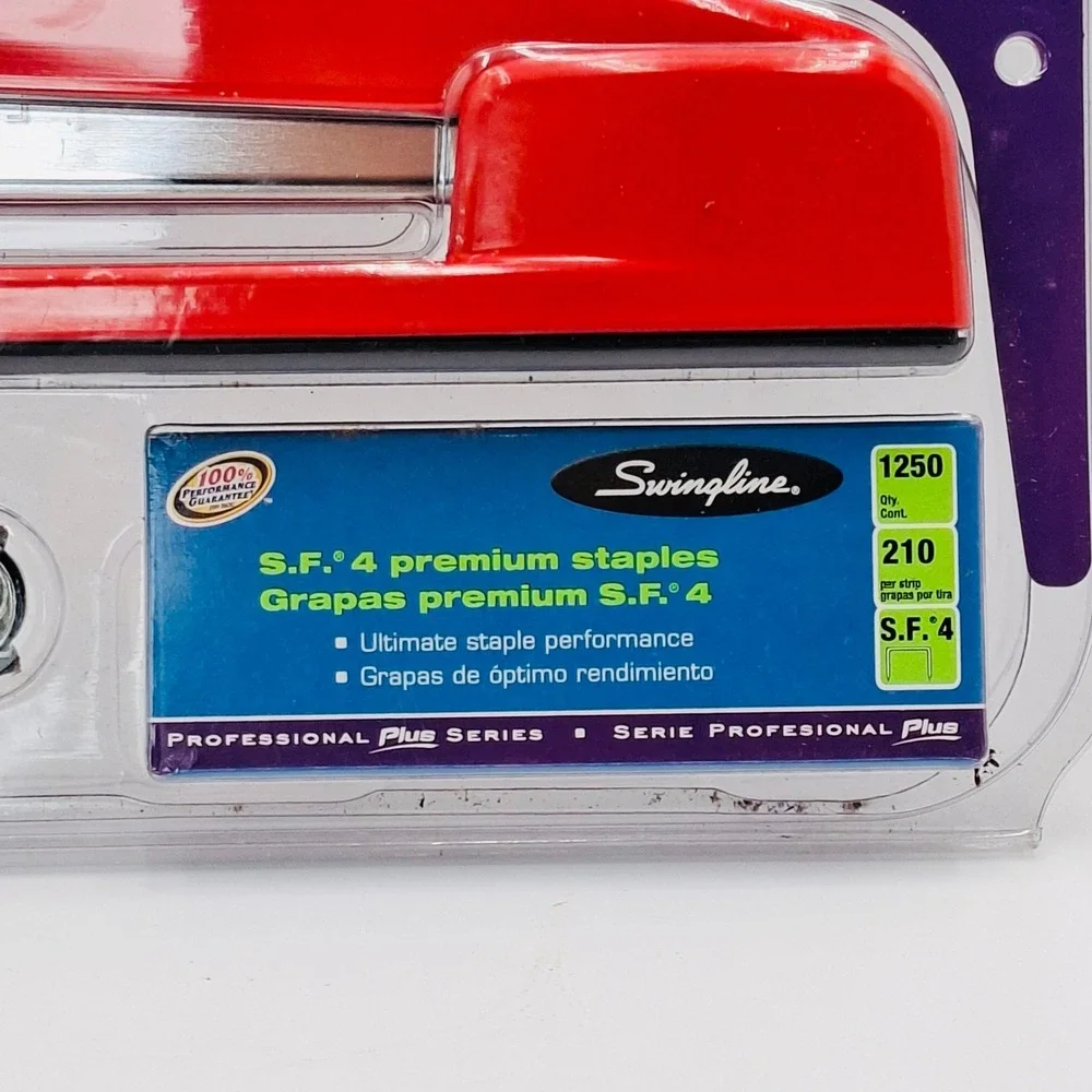 Swingline 747 Business Red Desk Stapler Set 1250 Staples Remover New Old Stock